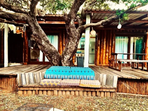 Outdoor deck of the house