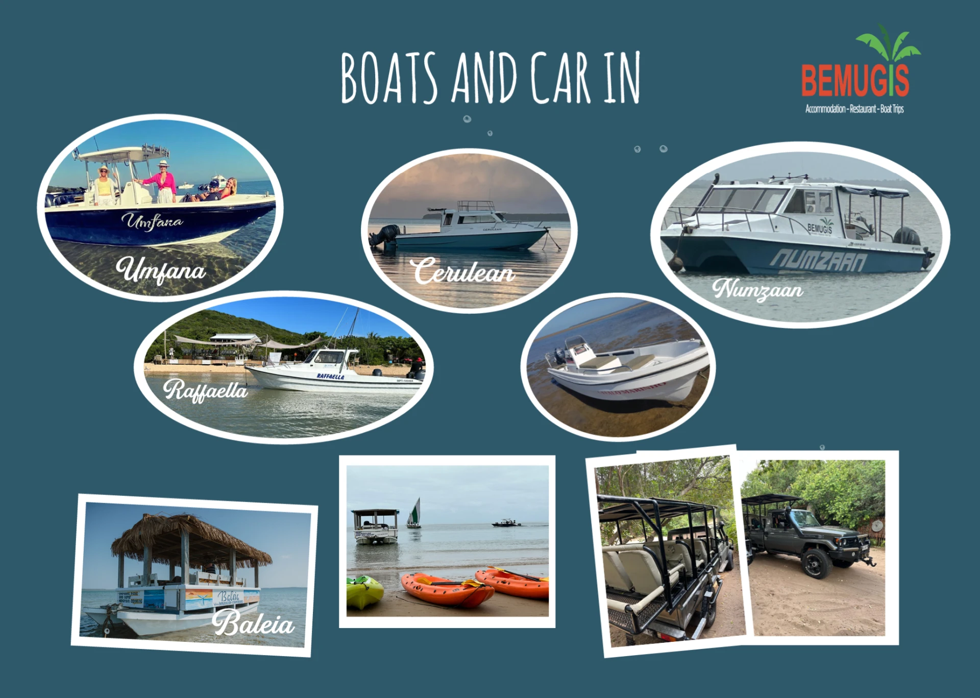 Bemugi's boats and car fleet